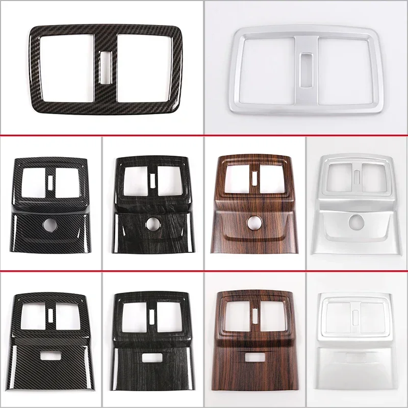 For 2016-2021 BMW X1 F48 X2 F47 ABS carbon fiber car styling rear air conditioner air outlet frame sticker car interior parts