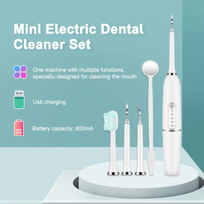 Ultrasonic Dental Scaler For Teeth Tartar Stain Tooth Calculus Remover Electric Sonic Teeth Plaque Cleaner Dental Stone Removal