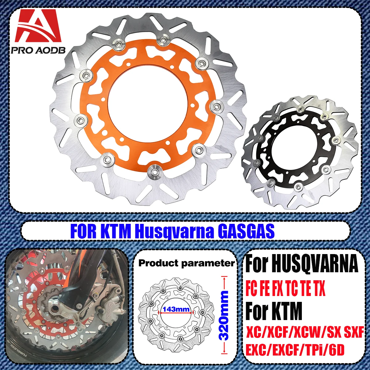 

Motorcycle 320MM Front Floating Brake Disc Rotor For GasGas KTM XC XCF XCW SX SXF EXC EXCF 125-450 500 For GasGas EXF ECF MCF