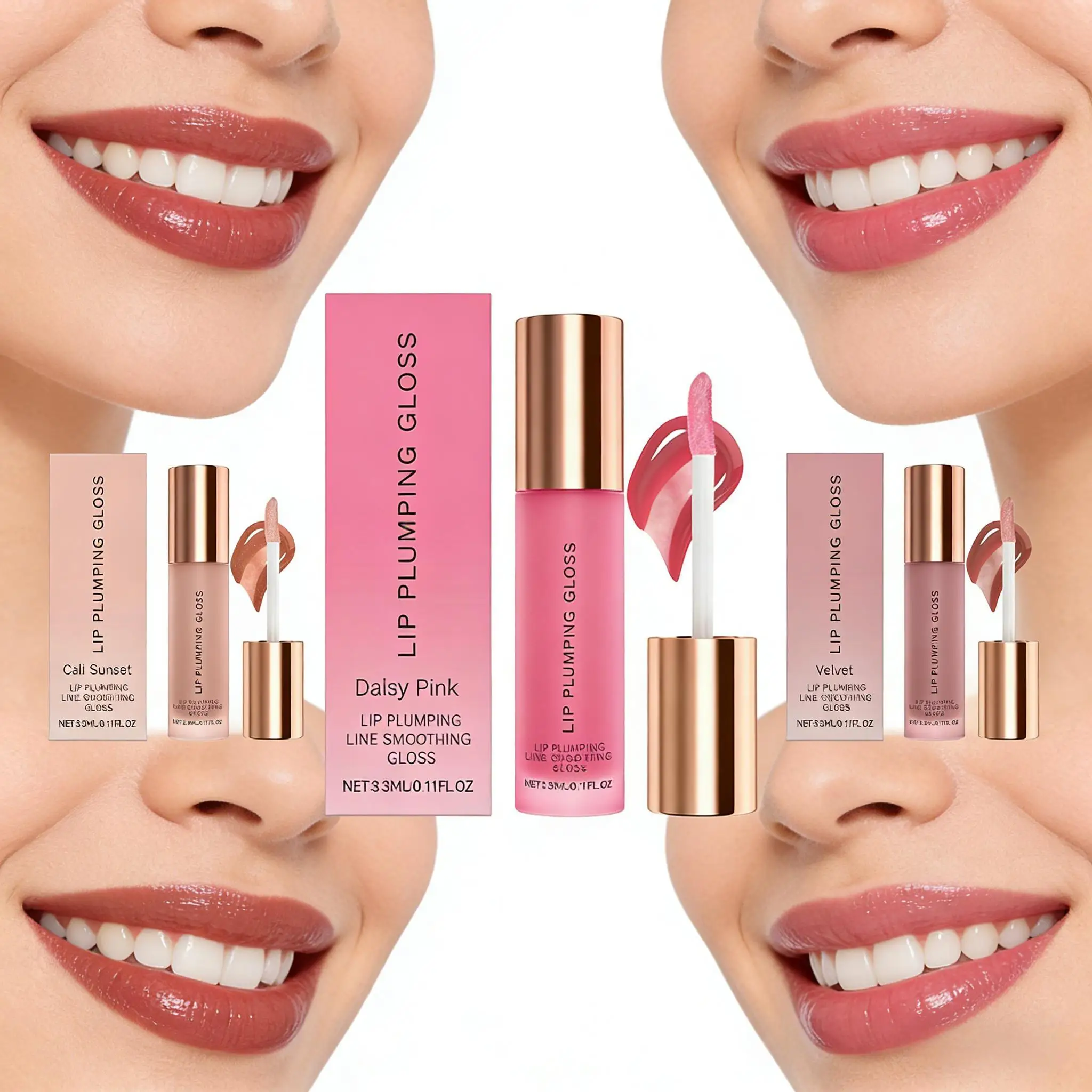 하이 샤인 플럼핑 립글로스 수분 크리스탈 오일 투명 보습 지속력 좋은 끈적임 없는 리퀴드 립스틱 립 케어 제품