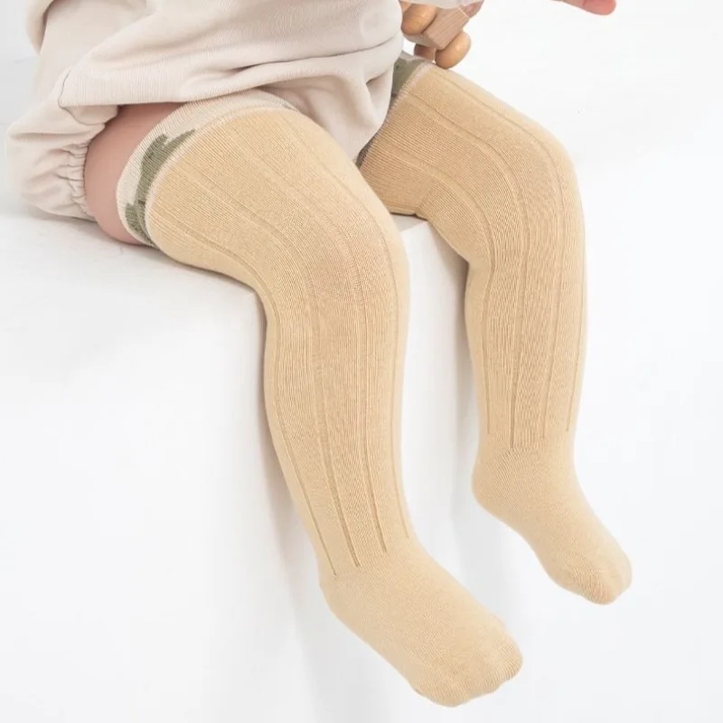 

100% Cotton Seamless Over The Knee Baby Socks for Newborns Non Slip Panty Hose Autumn Infant Leggings Comfort Fit Baby Care