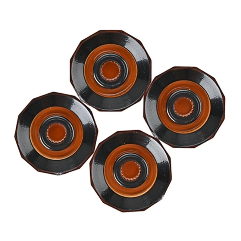 4Pcs Guitar Knobs Amber Top Hat Knobs Control Knobs Volume Tone Control Knobs