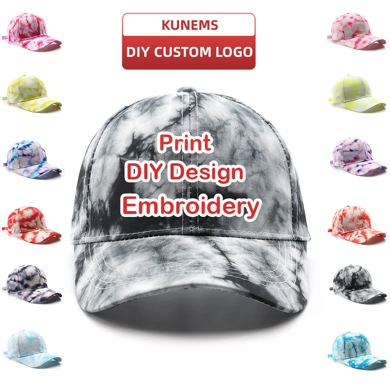 KUNEMS Custom Hat LOGO Embroidery Baseball Cap for Women and Men Print Text Design Cap Fashion Graffiti Baseball Cap Wholesale