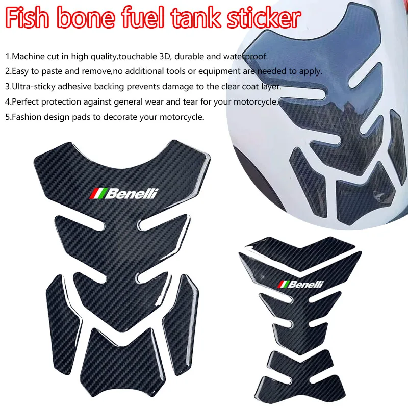 Capa protetora para tanque de motocicleta 3d, para benelli trk 502 552 702 leoncino 150 500 800 tnt 135 600i 899