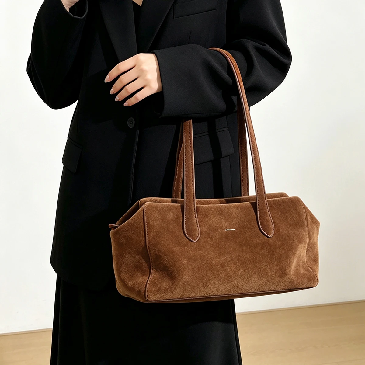 2026 New Top-Grain Soft Cow Leather Bag for Women, Large Capacity Genuine Leather Shoulder Handbag, Underarm Boston Bag