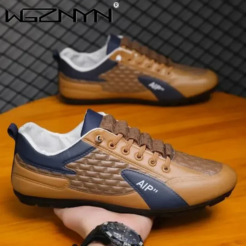 

Роскошная новая мужская обувь 2025, повседневная дышащая спортивная вулканизированная обувь, мужские студенческие кроссовки на шнуровке больших размеров, Zapatillas