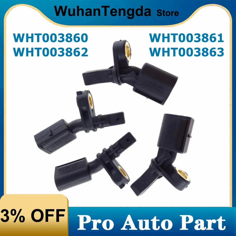 WHT003860 WHT003861 WHT003862 WHT003863 4Pcs ABS Wheel Speed Sensor for VW Fox Polo Audi A2 Seat Cordoba Skoda Fabia Roomster