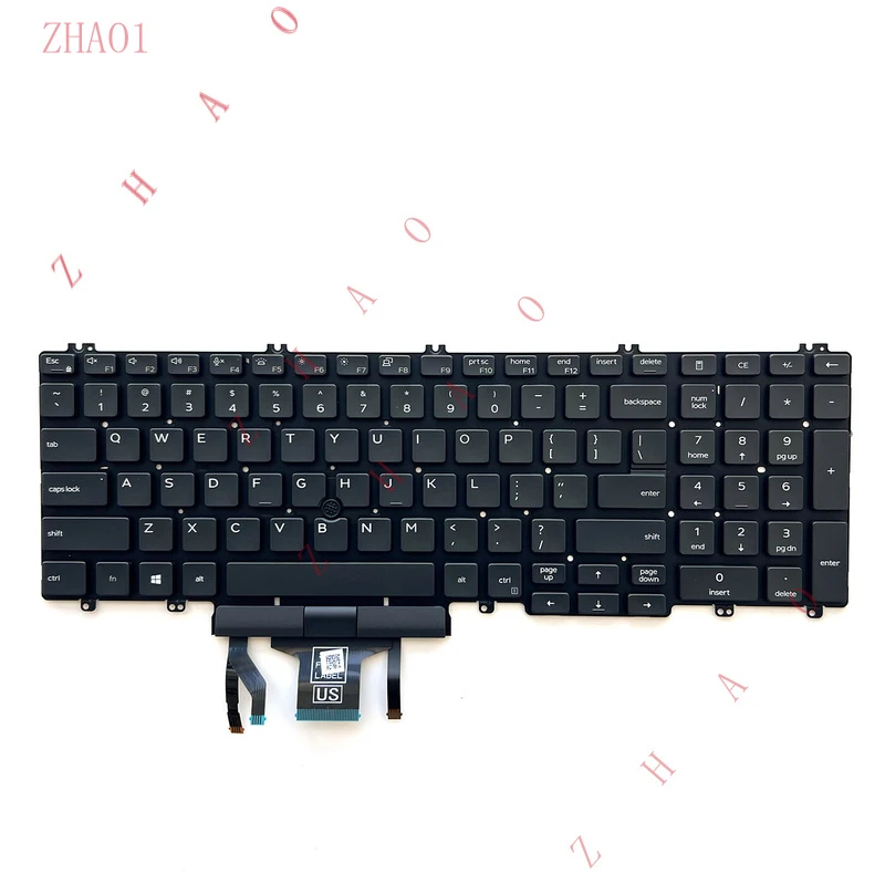 Z  New For Dell Precision 3540 3541 3550 3551 Pointer US Keyboard W/ Backlit 0MMH7V