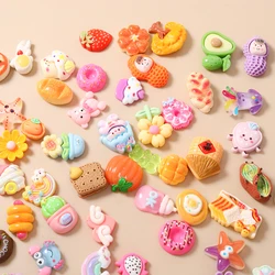 Random Mix Cute Resin Fruits Animals Donuts Charms Flatback Cabochon DIY Findings Nail Arts Phone Case Decoration