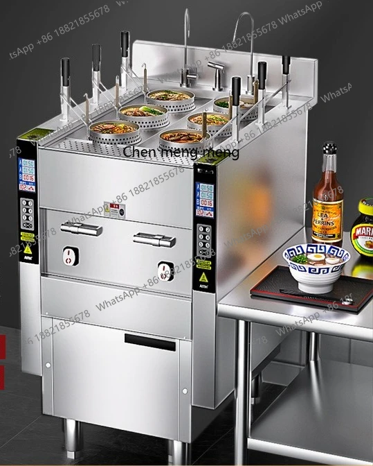 

Commercial six-head intelligent noodle cooking machine electric heating timing multi-functional stall three-head noodle