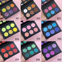 Purple Blue Eyeshadow Palette Custom Logo Mermaid Eye Shadow Wholesale Metallic Powder Makeup 6 Colors High Pigment 5pcs/lot