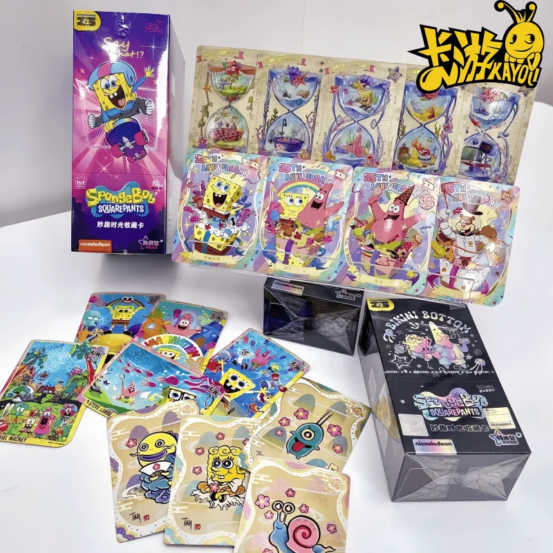 Original Kayou Spongebob Squarepants Card Squidward Tentacles Krabs Patrick Star Funny Versatile Expression Card Children Gifts