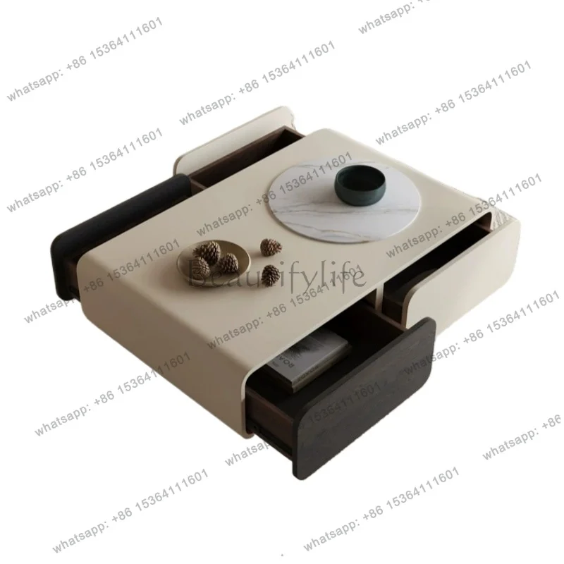 

living room household minimalist rectangular designer creative tea table Modern simple coffee table TV cabinet combination