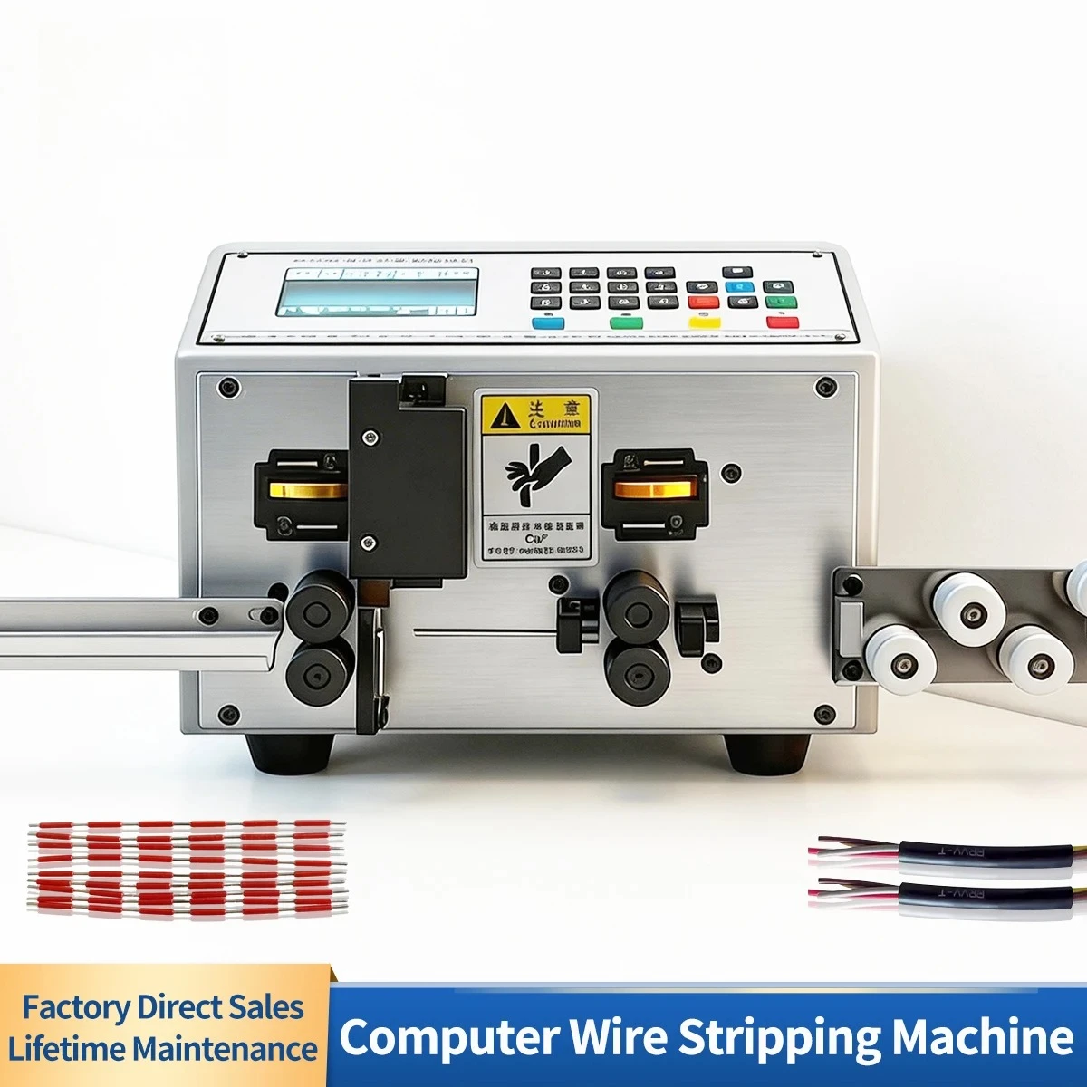 0.1-4mm² Automatic Wire Stripping Machine Single Dual Copper Wire Stripper Peeling Cutting  for Cable Processing