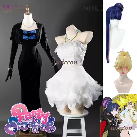 Anime Panty Stocking Anarchy Cosplay Costume Lolita Fancy Evening Dress Casinos Velvet Gown Halloween Party Clothes Dress up