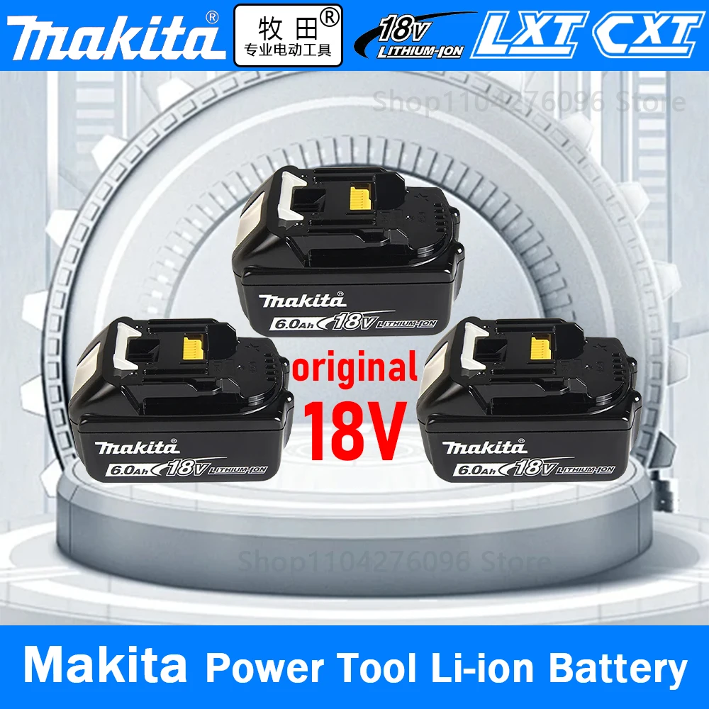 

100% Original Makita 18V 6.0Ah Rechargeable Battery, Suitable For Makita BL1840 BL1830 BL1830B BL1850 BL1850B Power Tool Battery