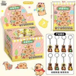 32Pcs/Box Capybara Keychain Kawaii Hang On Bag Accessories Anime Figures Keychains birthday gift