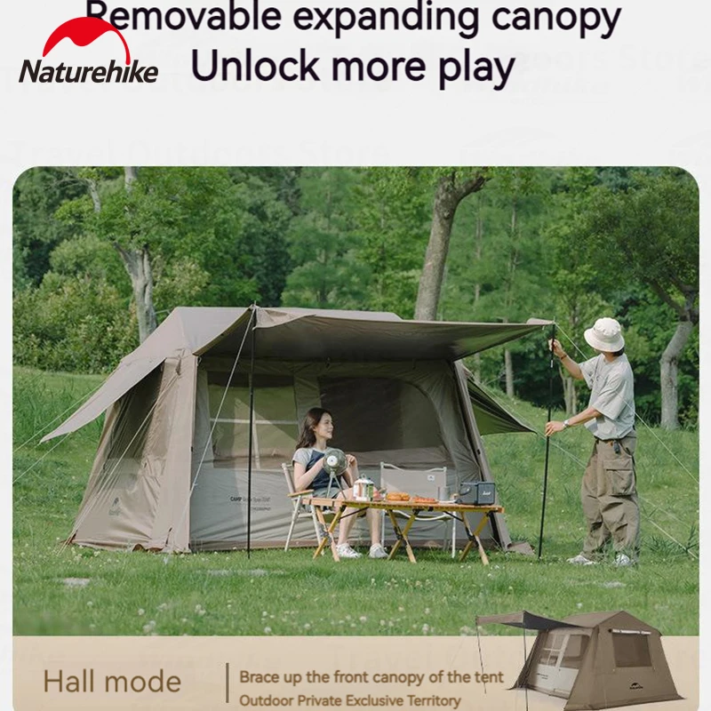 

Палатка Naturehike UPF12500+ для кемпинга, автоматическая, на 4-6 человек, водонепроницаемая (ПУ2000мм+), 150D, с титановым черным покрытием