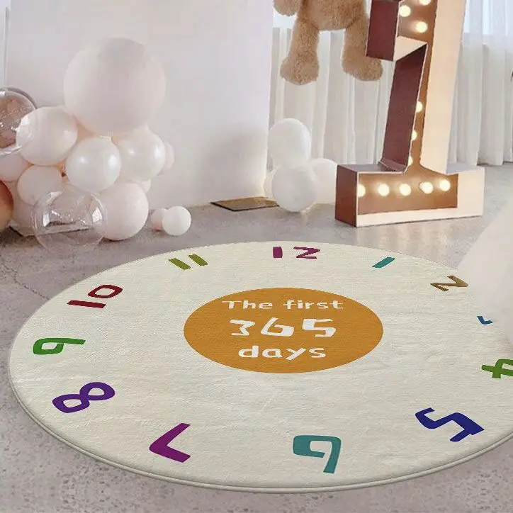 100CM Carpet Birthday Newborn Full Moon Hundred Days Anniversary Photography Round Floor Mat Shooting Props Baby Souvenirs Mats