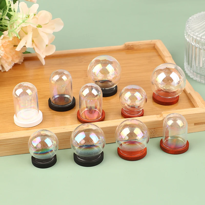 Mini Small Handmade Wooden Miniature Assembly Dollhouse Glass Ball Decoration Kit DIY Accessories Materials Toy