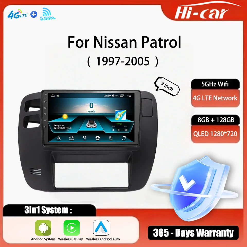 

Car Radio For Nissan Patrol 1997-2005 CarPlay Stereo 4GLTE+5GWifi GPS Navigation 2Din Android Multimedia Player Autoradio Audio