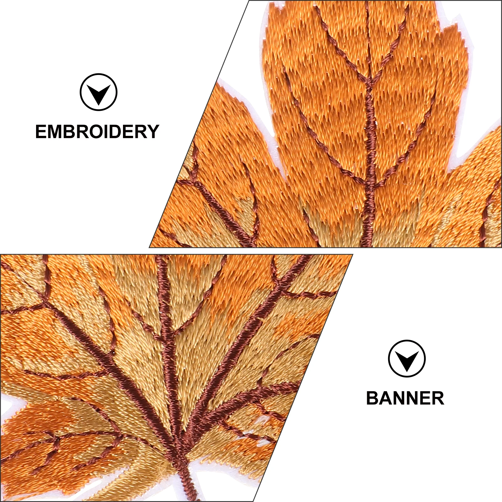 

12pcs Maple Leaf Embroidery Patches Hot Melt Applique Stickers Iron On Sewing Repair Decorative Garment Accessories Clothing