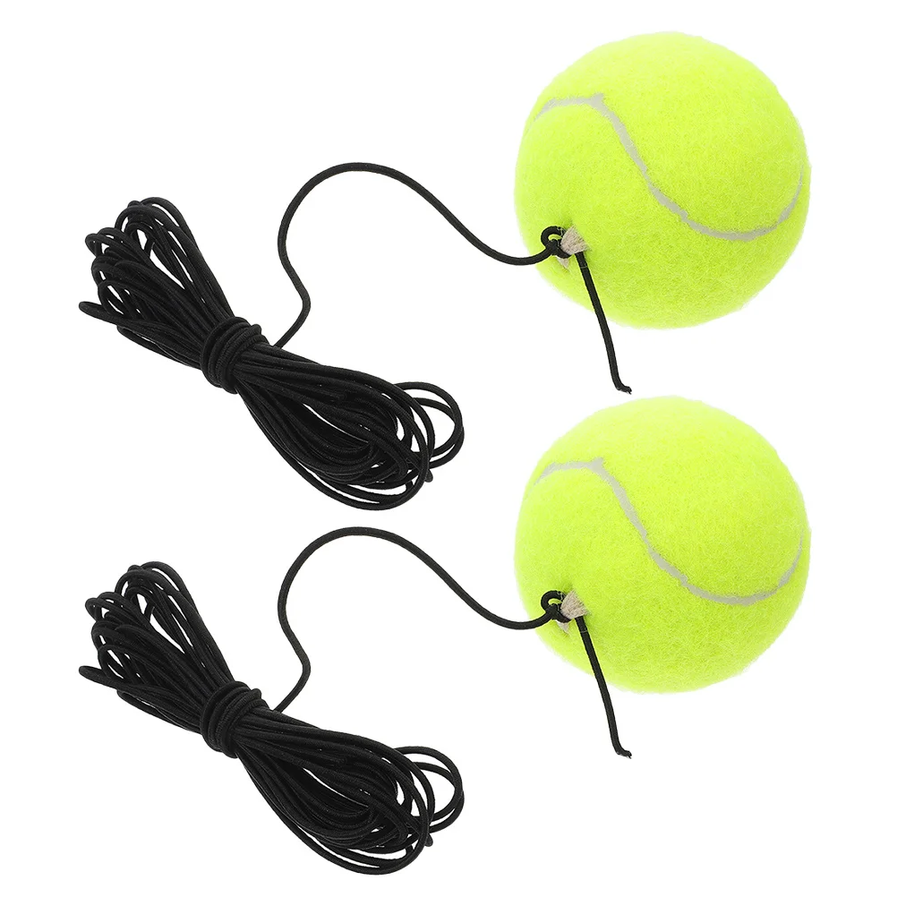 Équipement d'entraînement de Tennis Compact avec balle en corde élastique, 2 pièces, idéal pour une pratique indépendante, améliore la flexibilité et les yeux des mains