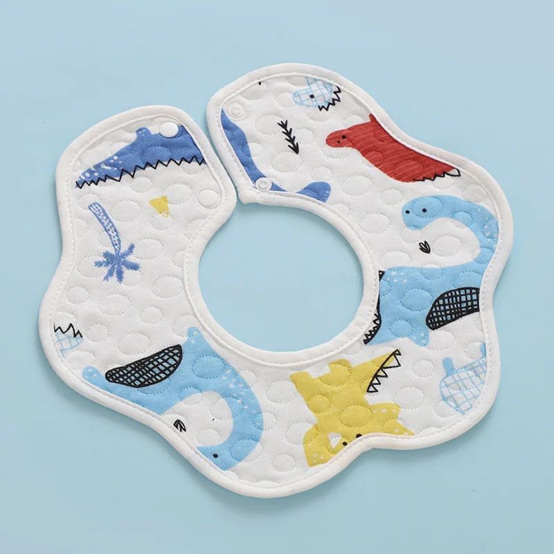 Waterproof Baby Feeding Bibs 360 Degree Petal Infants Cotton Yarn Saliva Towel Newborn Toddler Soft Burp Cloth For Kids Bib