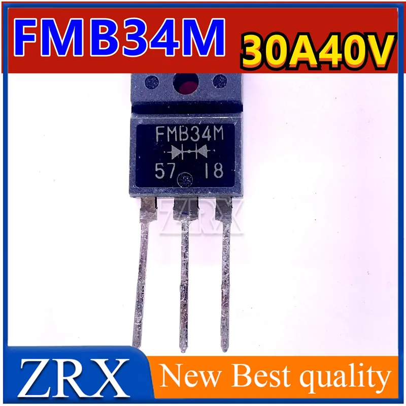 5Pcs/Lot  FMB34M FMB-34 30A / 40V imported Schottky rectifier tube new original TO-3PF In Stock