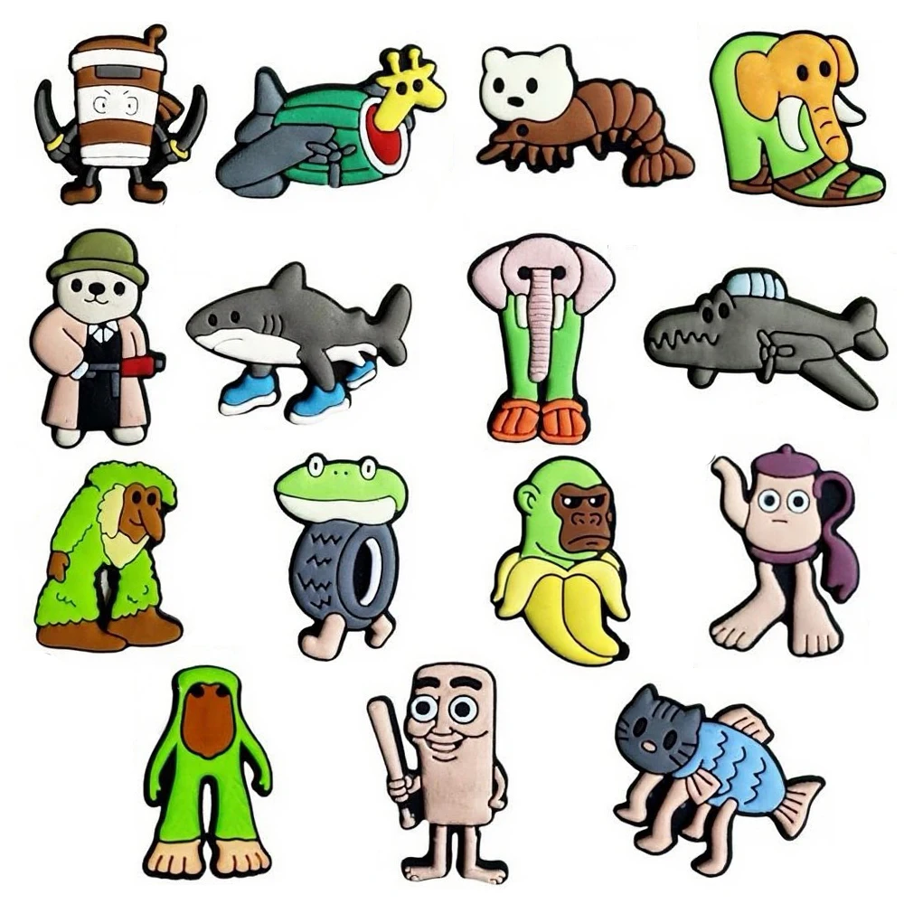 8-30 قطعة MINISO الإيطالية Brainrot مضحك الأحذية السحر الكرتون قباقيب الصنادل إكسسوارات الأحذية الديكور مشبك للأطفال هدايا الحفلات