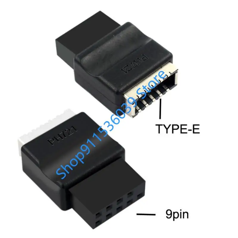 45BB Efficient USB 2.0 9Pin to TypeE Adapter for Improved Motherboard Connection