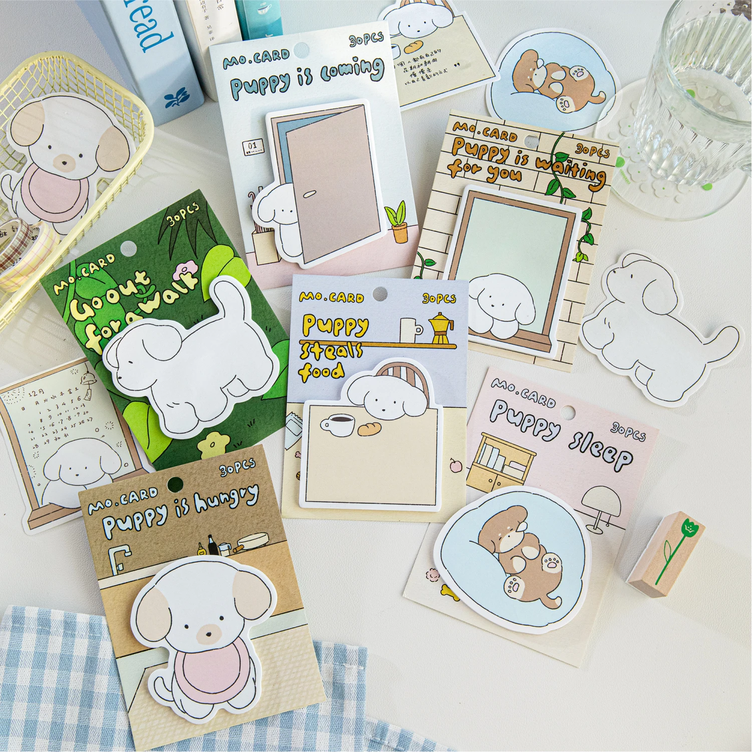 12packs/LOT Dog Club Series decorative fresh paper memo pad