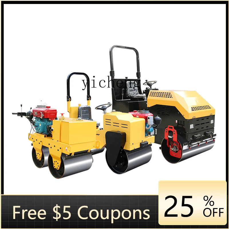 

B1 Vibrating hand-held single and double steel wheel seat-mounted fully hydraulic groove miniature compactor