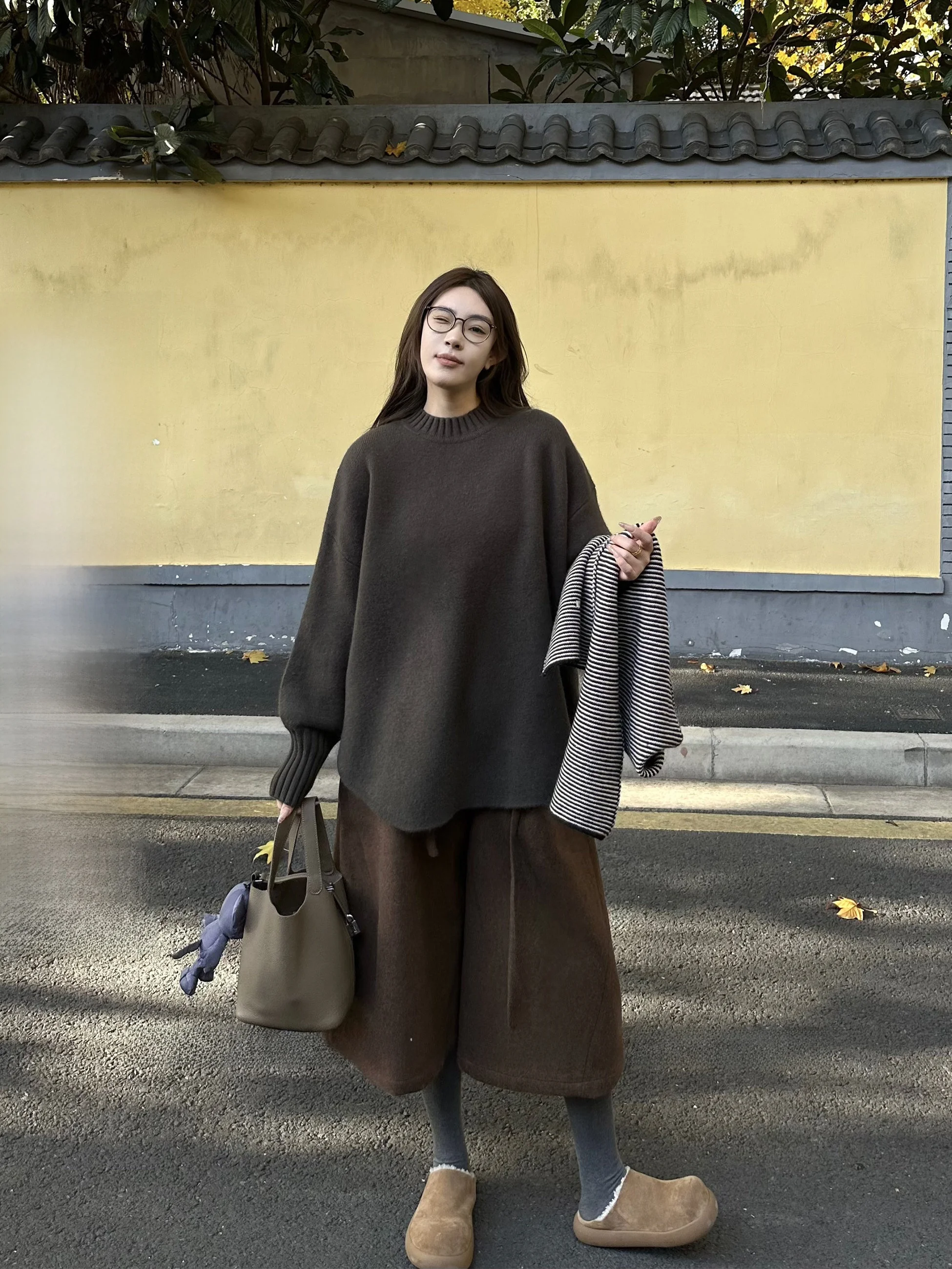 

Теплый вязаный шерстяной свитер-кардиган Zoe Anymore в корейском стиле, свободного кроя, плотной вязки, с длинными рукавами, для женщин