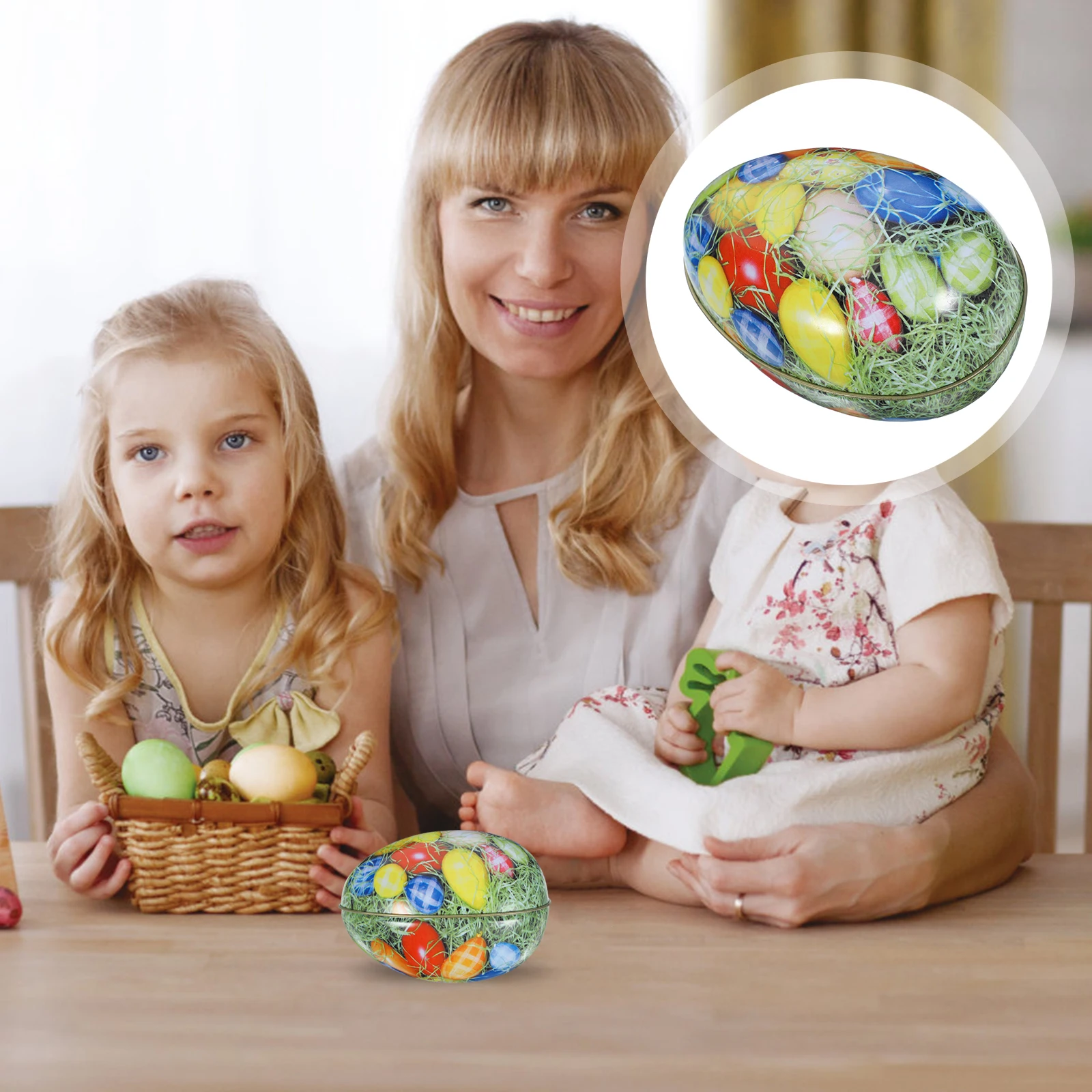 

Eggs Jumbo Easter Candy Box Container Chocolate Boxes Packaging Storage Party Favors Iron Chicken Shaped Holder
