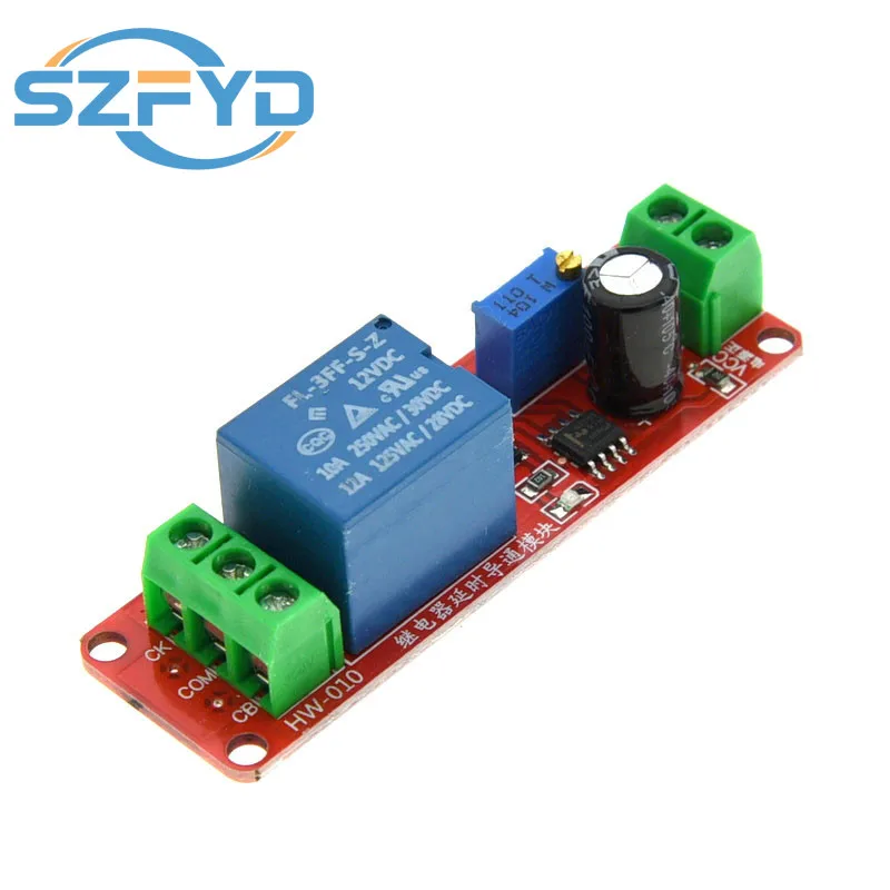 DC 5V-12V Time Delay Relay Shield - NE555 Timer Control Switch, Pulse Generation & Duty Cycle for Car & DIY Projects