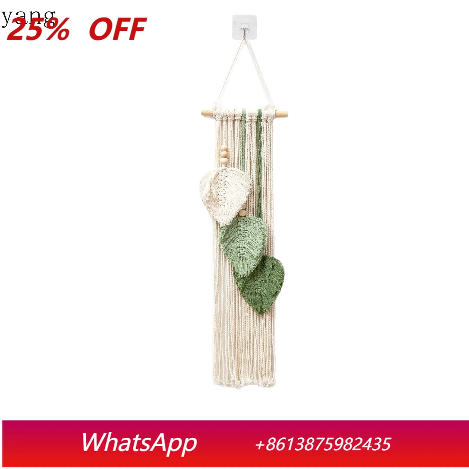 

CX Creative Hand-woven Cotton Rope Leaf Tapestry Home Decoration Wall Pendant