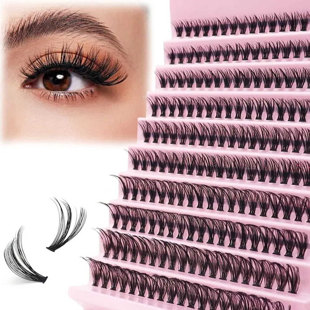40D 8/10/12/14/16mm Individual Lash Clusters Mixed Tray Natural Long DIY Eyelash Extension Volume Individual Eyelashes Cluster