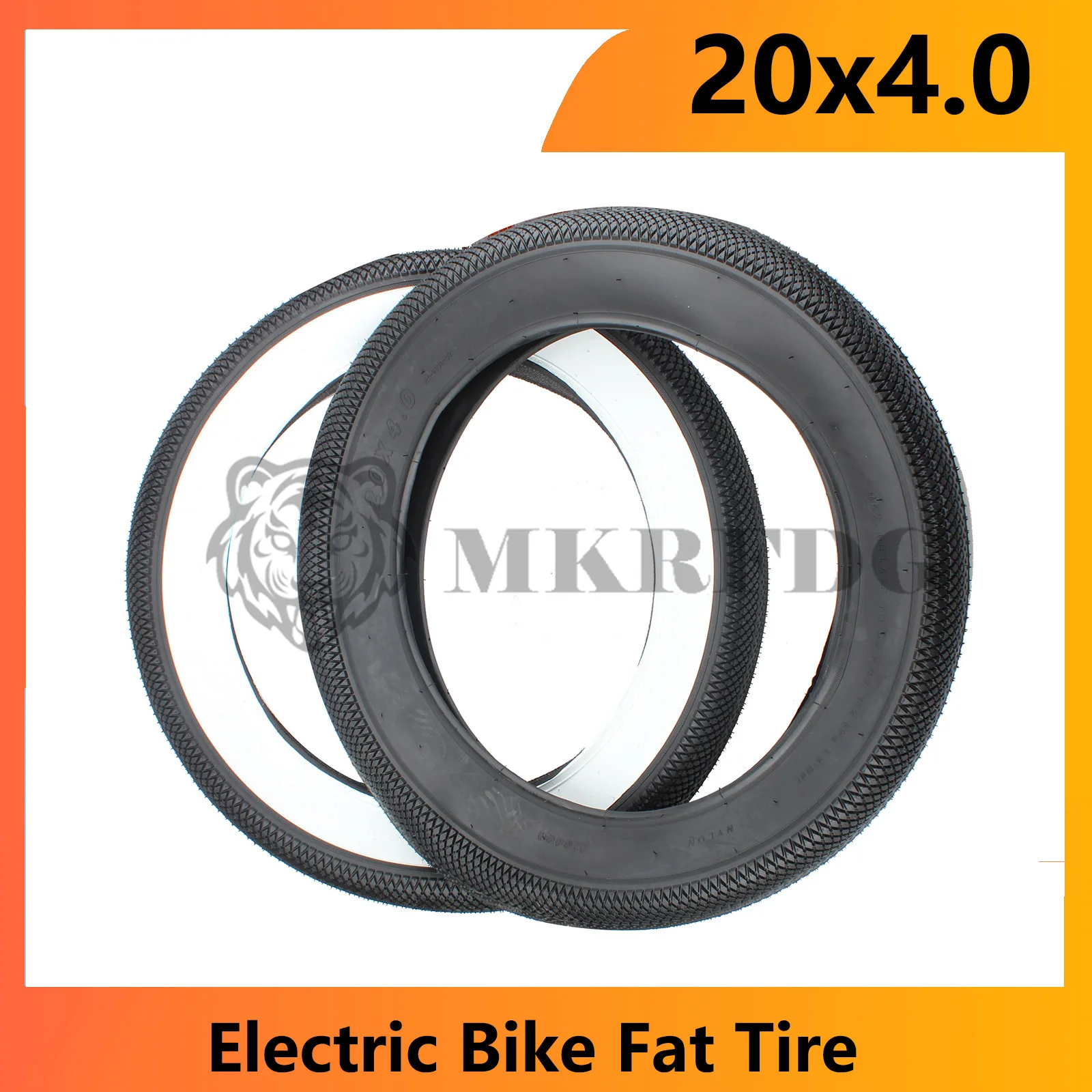 Electric Bike Fat Tire 20x4.0 Fat Bicycle Tire Black White Snow Mountain Bike Accessory Enhanced Version Bicycle Tyre