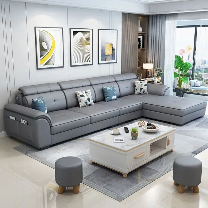 Modern simple fabric sofa combination