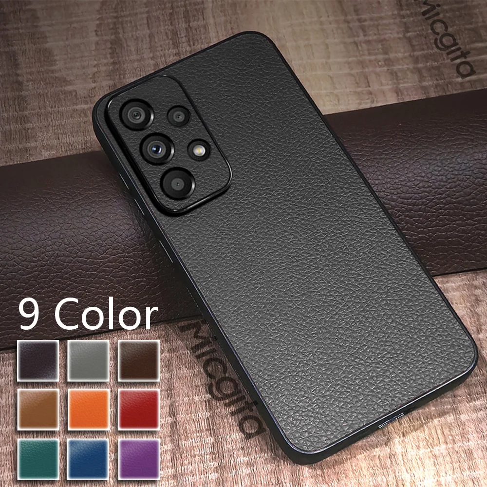 Luxury Leather Case For Samsung Galaxy A73 Durable Business Silicone Cover For Samsung A73 Case
