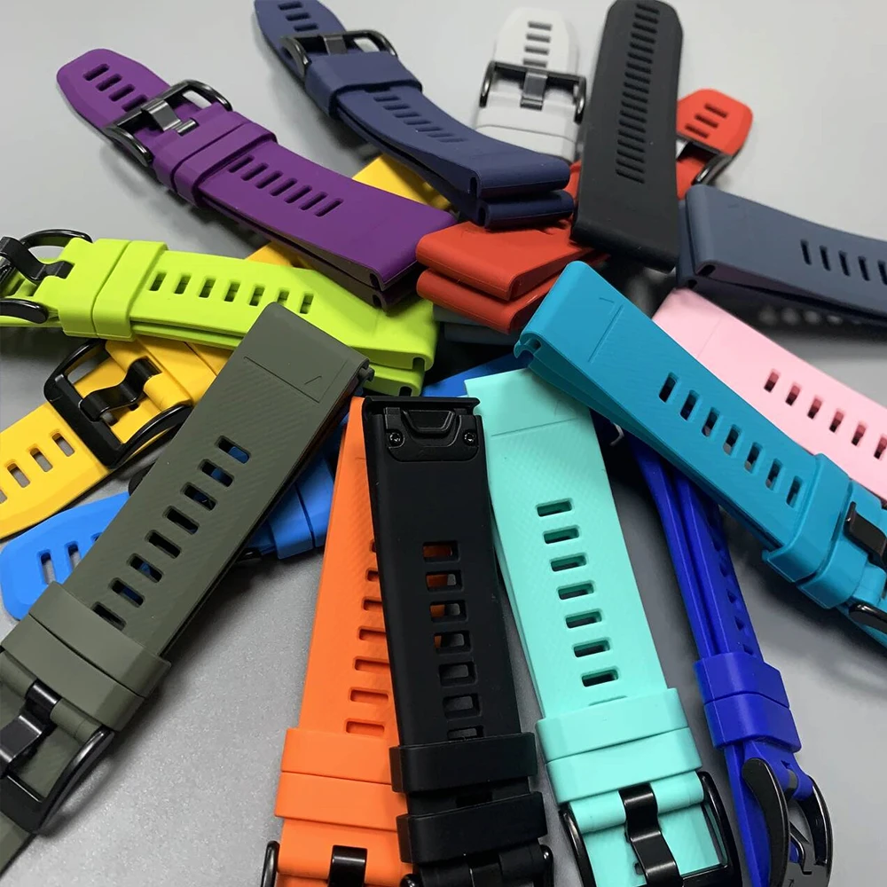 22 26mm Quick Fit Silicone Strap For Garmin Tactix 8 7Pro Descent G2 Fenix 5 5x puls 7 7x 6 6x 8 Pro 51mm 47mm Sports Watchbands view 5