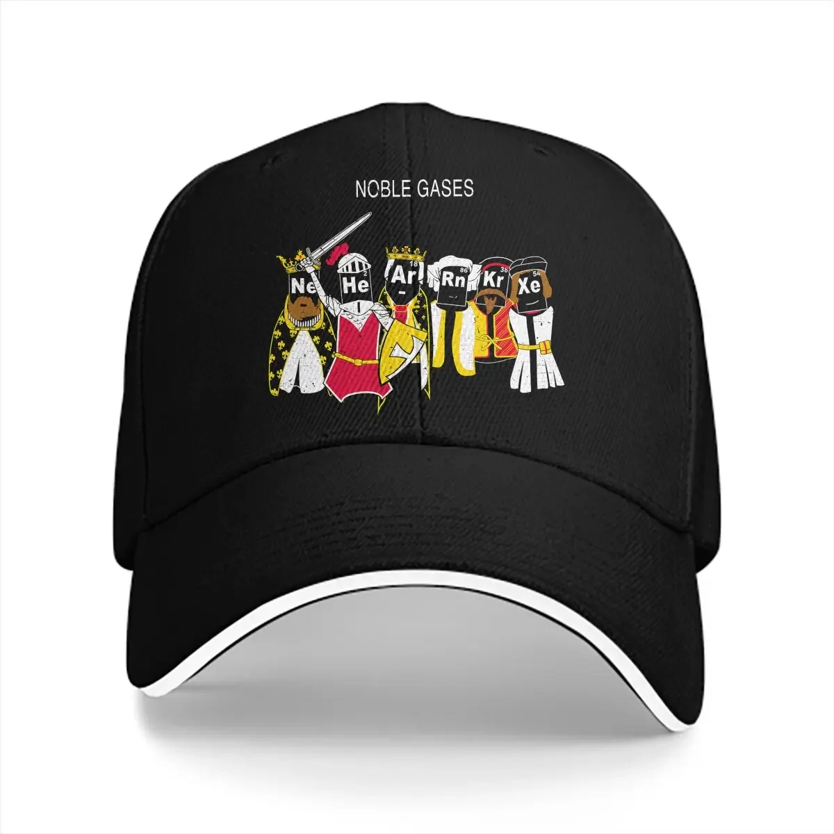 Chemistry Multicolor Hat Peaked Men's Cap Noble Gases Rn Ne Ar Xe He Kr Personalized Visor Protection Hats