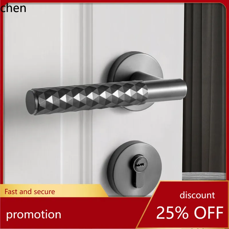 

HT Minimalist interior door lock - universal magnetic silent door lock handle - home use split