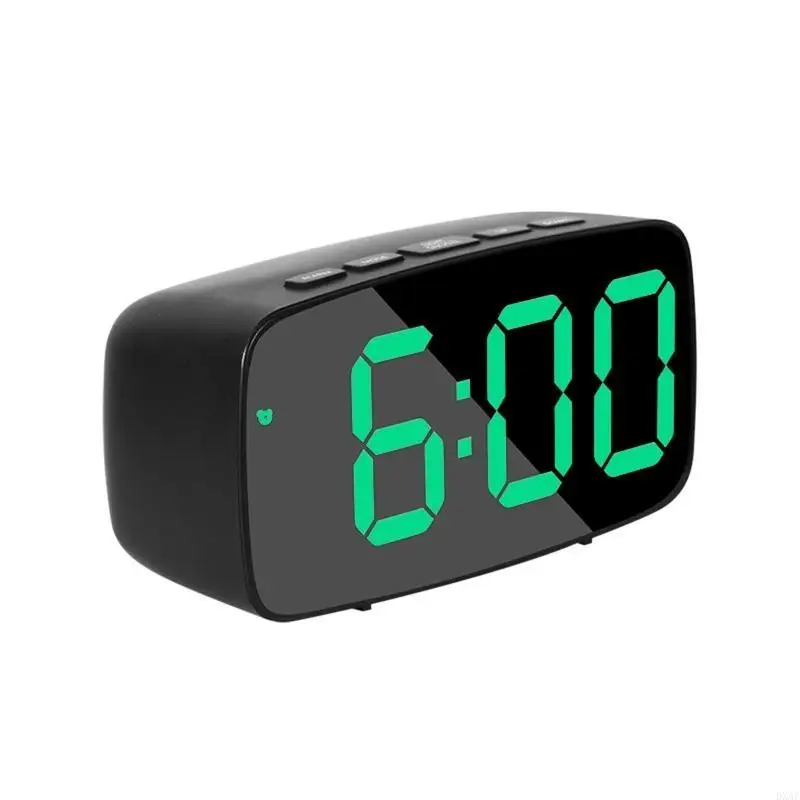 DXAF Led Digital Electronic Alarm Clock Mirror Snooze Wake Up for Time Clocks