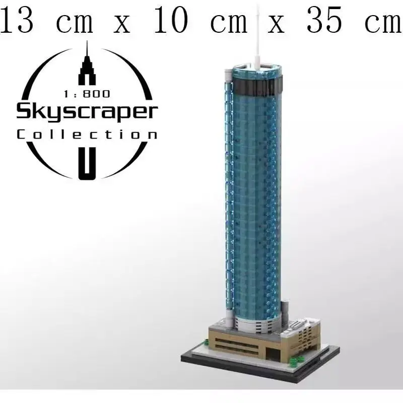 

Ready to ship Street Scene Architecture MOC Westin Peachtree Plaza Children's Building Block Toy Gift 588PCS