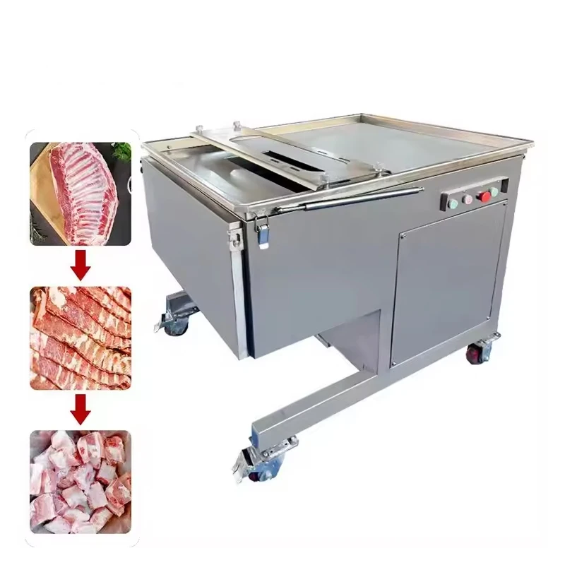 Stainless Steel QGJ-500 Automatic Bone Cutter Commercial Bone Cutting Machine 240kg Heavy Structure Frozen Beef Rib Bone Cutting