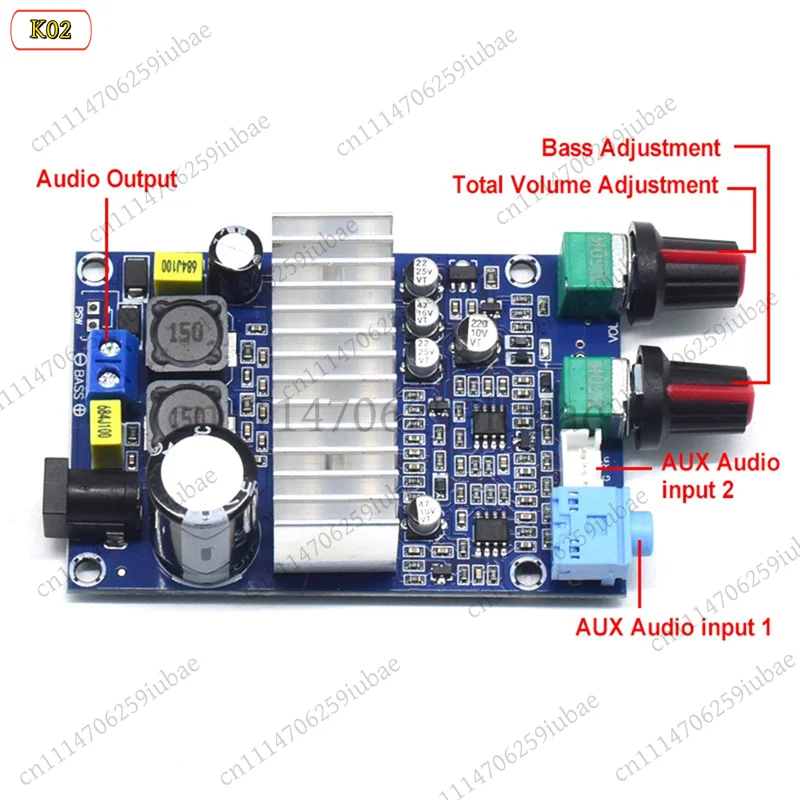 Stereo Mono 100W Class D Digital TPA3116 Professional Home Subwoofer Amplifier Board Audio Receiver view 4