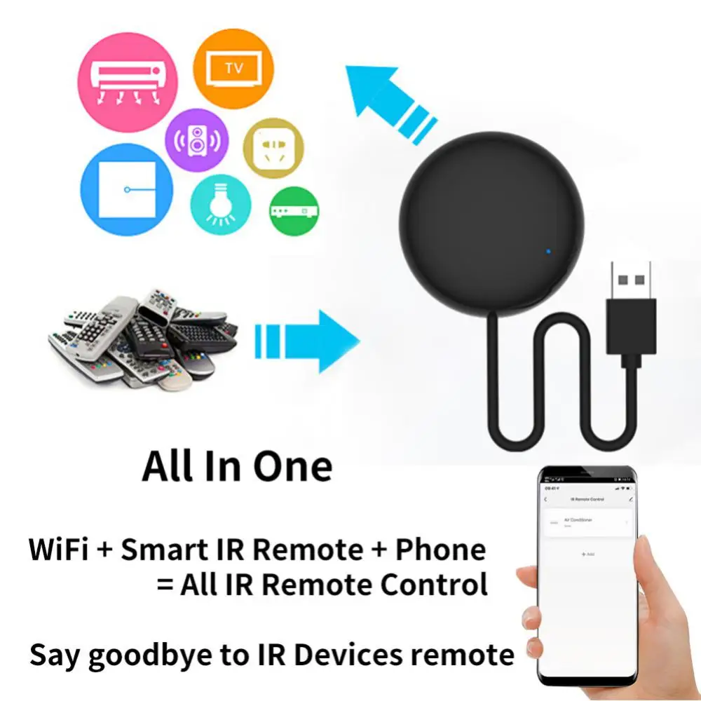 1~5PCS Wifi Ir Remote Control User-friendly Interface Wide Compatibility Easy To Use Convenient Control Voice Control