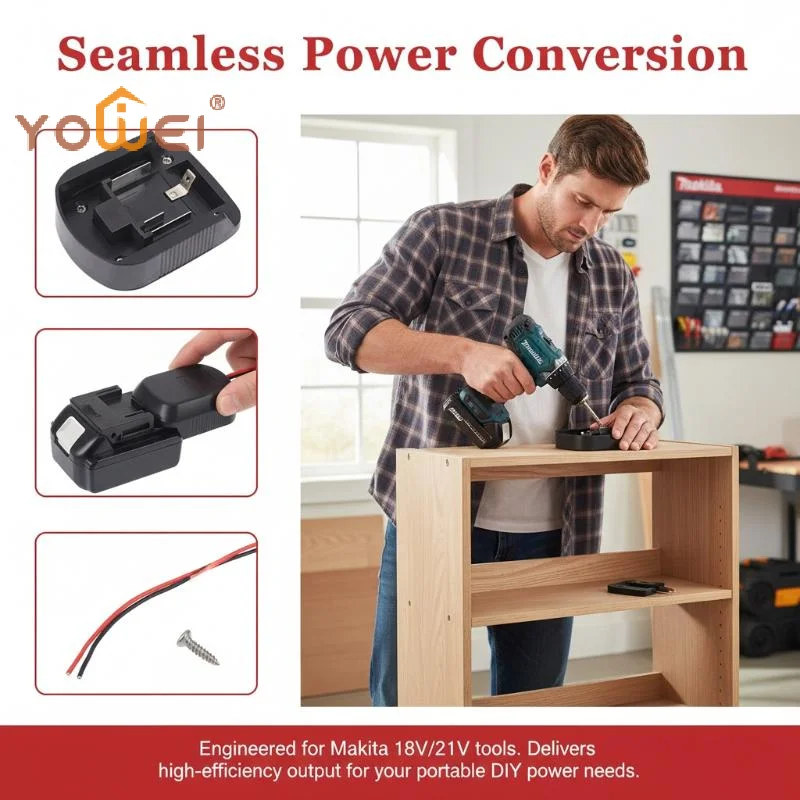 

Новейший DIY-адаптер для подключения аккумуляторных кабелей, выходной коннектор для литий-ионных аккумуляторов 18В BL1830 BL1840 BL1850 для электродрелей